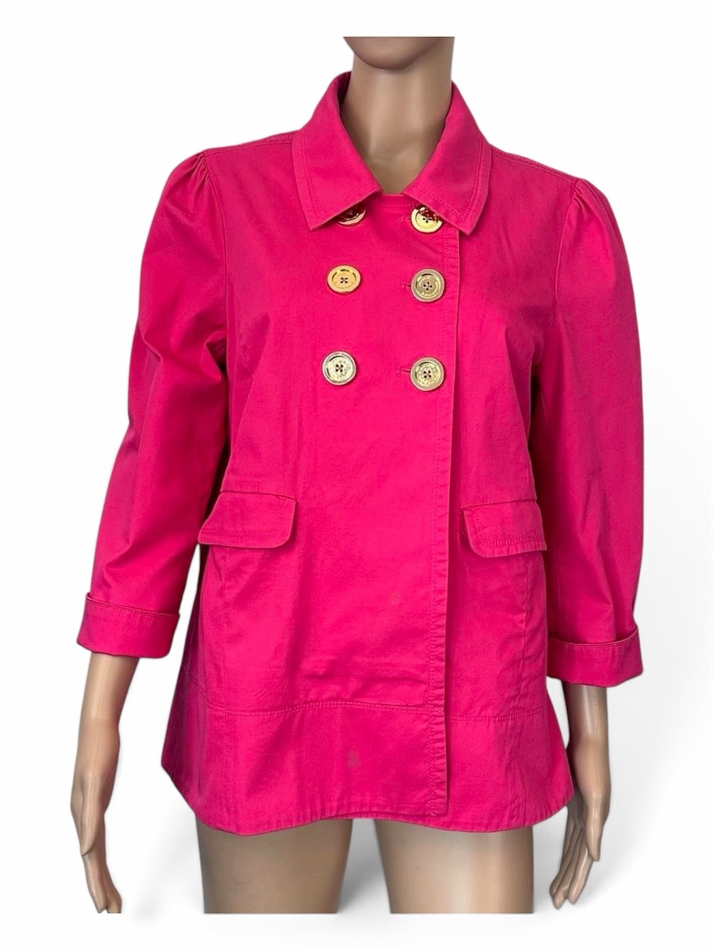 Juicy Couture Pink Fuchsia Trench Coat Size M